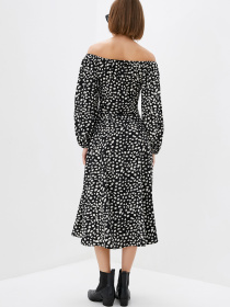 Платье миди ISSA Plus модель 12904_black Платье миди ISSA Plus модель 12904_black Фото