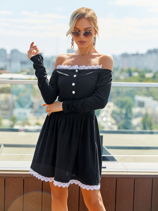 Платье мини ISSA Plus модель 12919_black Фото