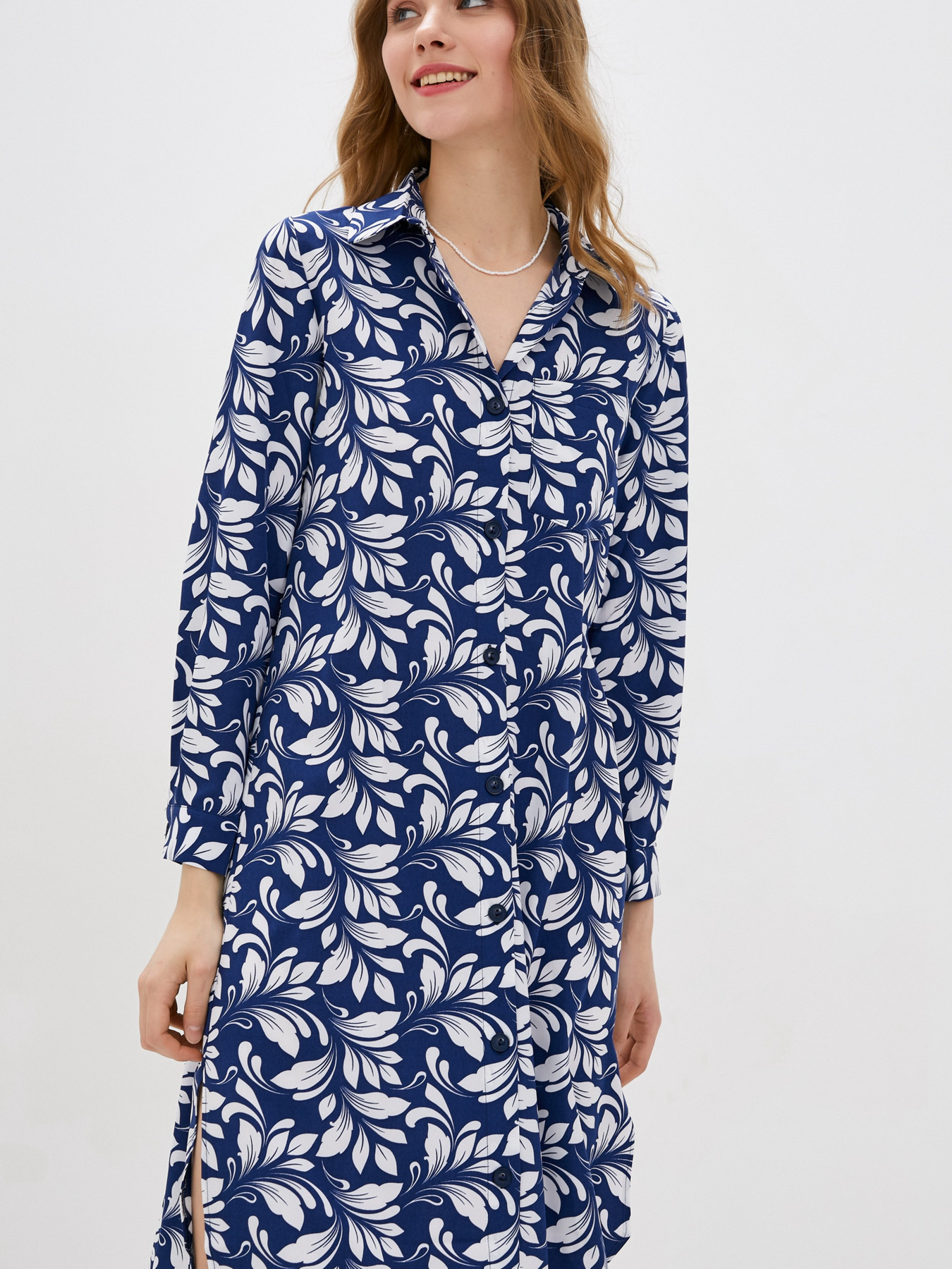 Сукня міді ISSA Plus модель 13055_blue Фото