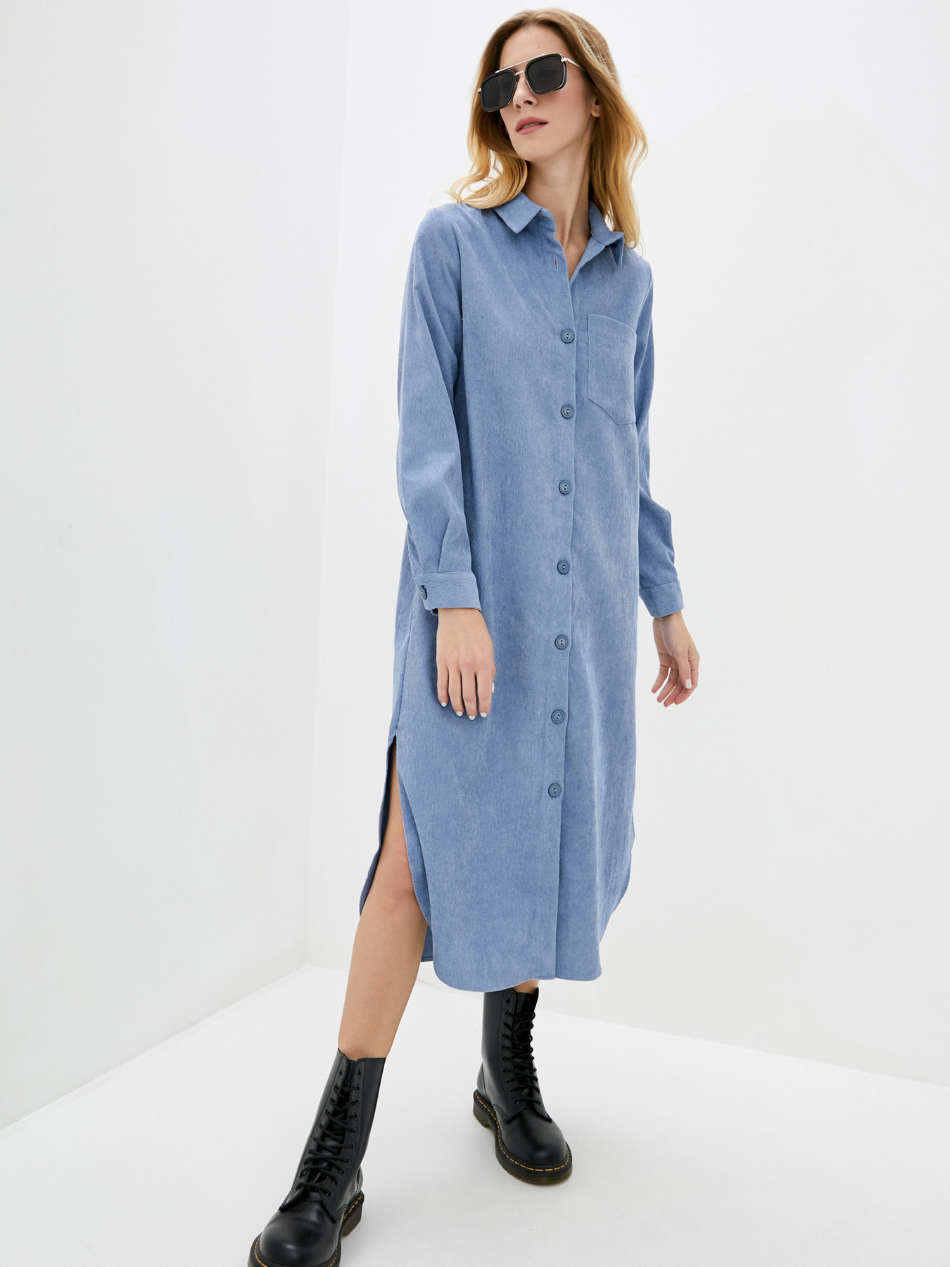 Сукня міді ISSA Plus модель 13056_blue Фото