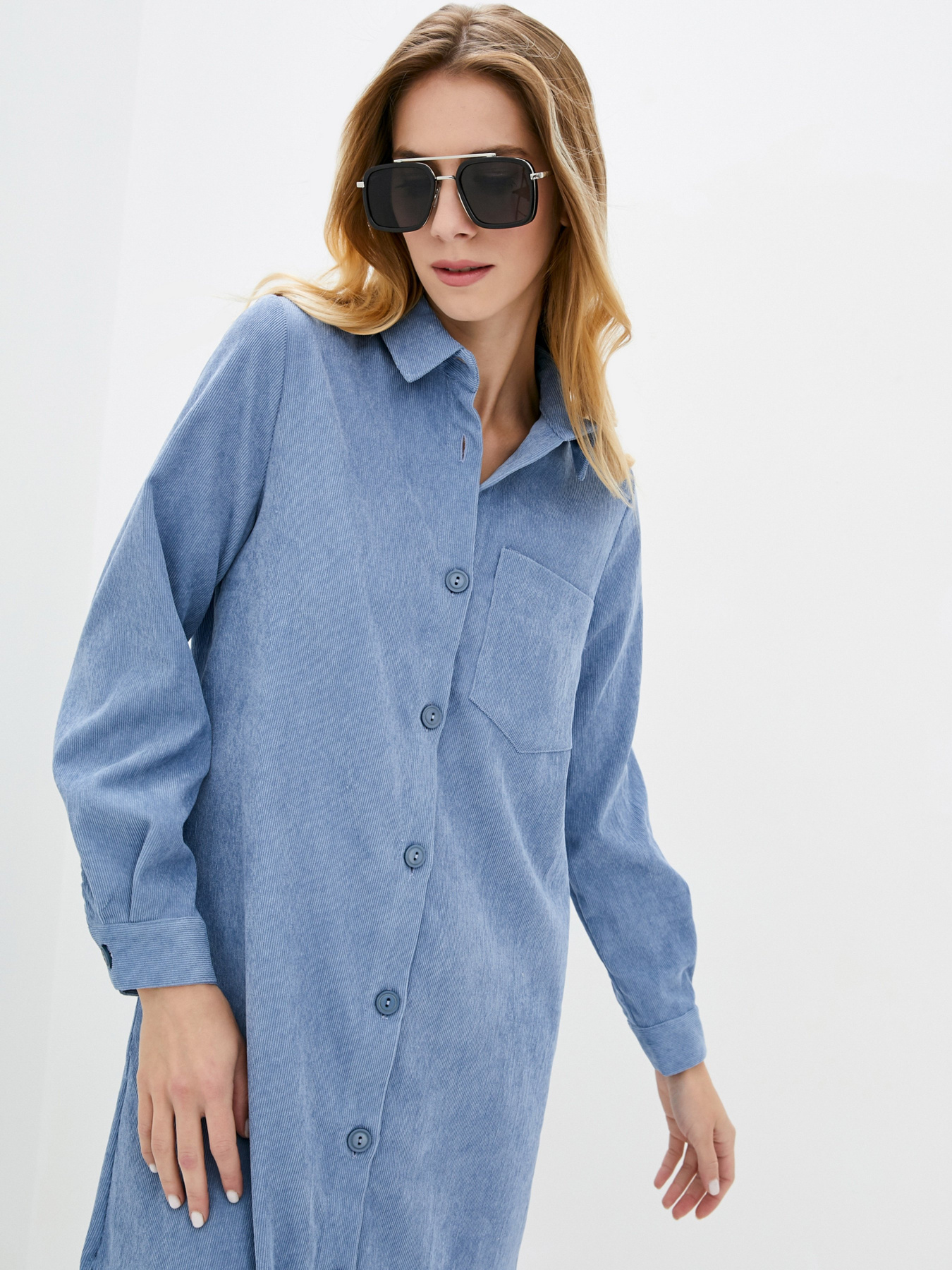 Платье миди ISSA Plus модель 13056_blue Фото