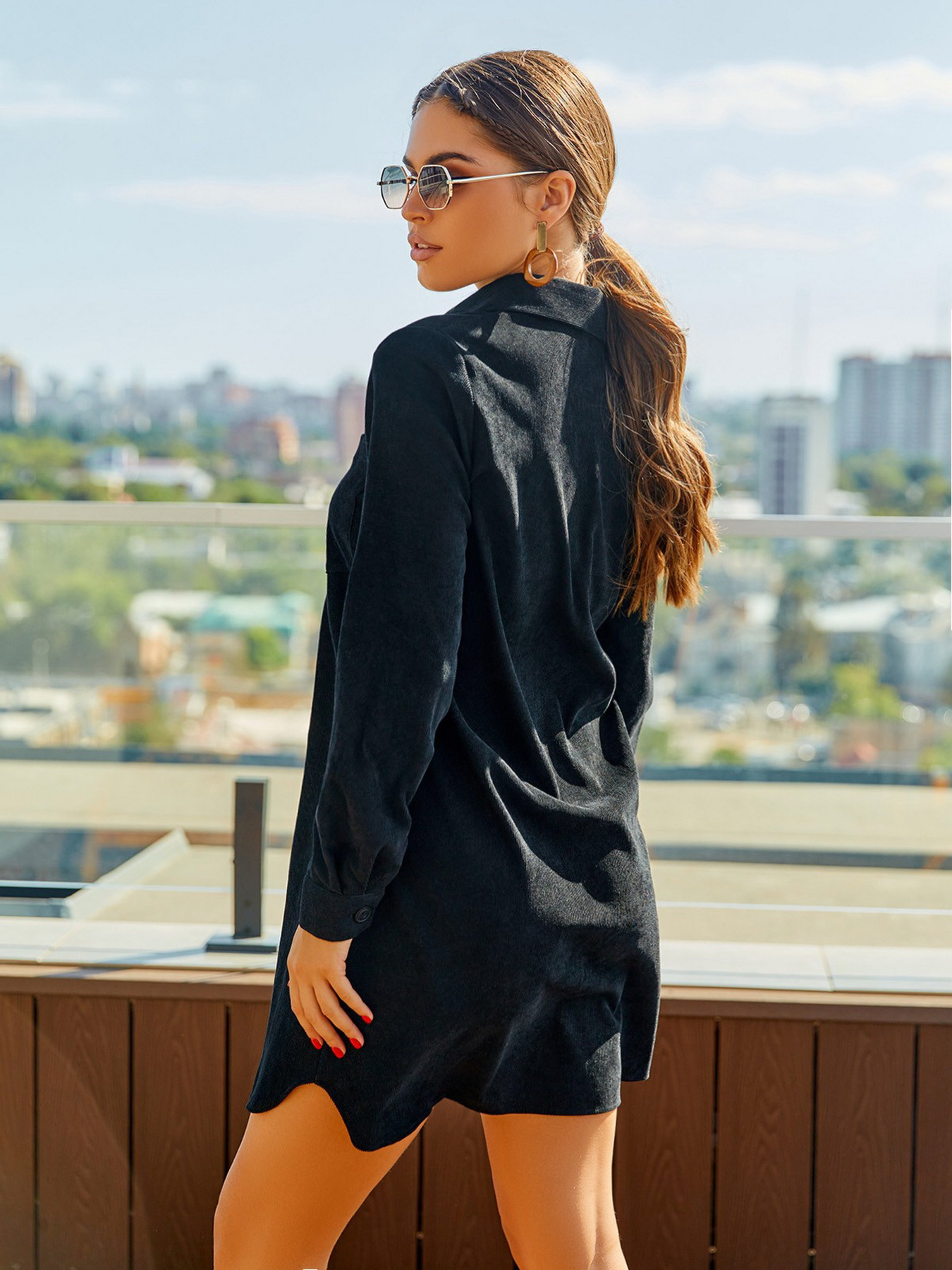 Сукня міні ISSA Plus модель 13057_black Фото