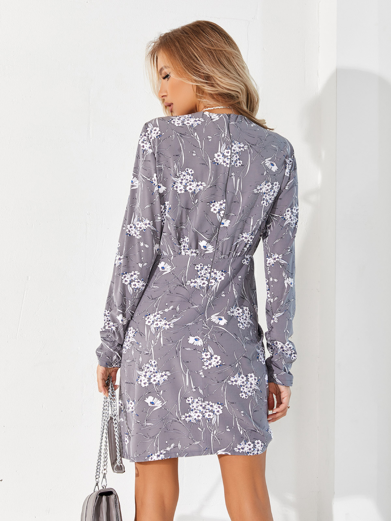 Сукня міні ISSA Plus модель SA-318_серый Фото