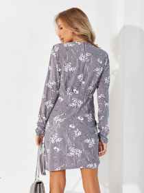 Платье мини ISSA Plus модель SA-318_серый Фото