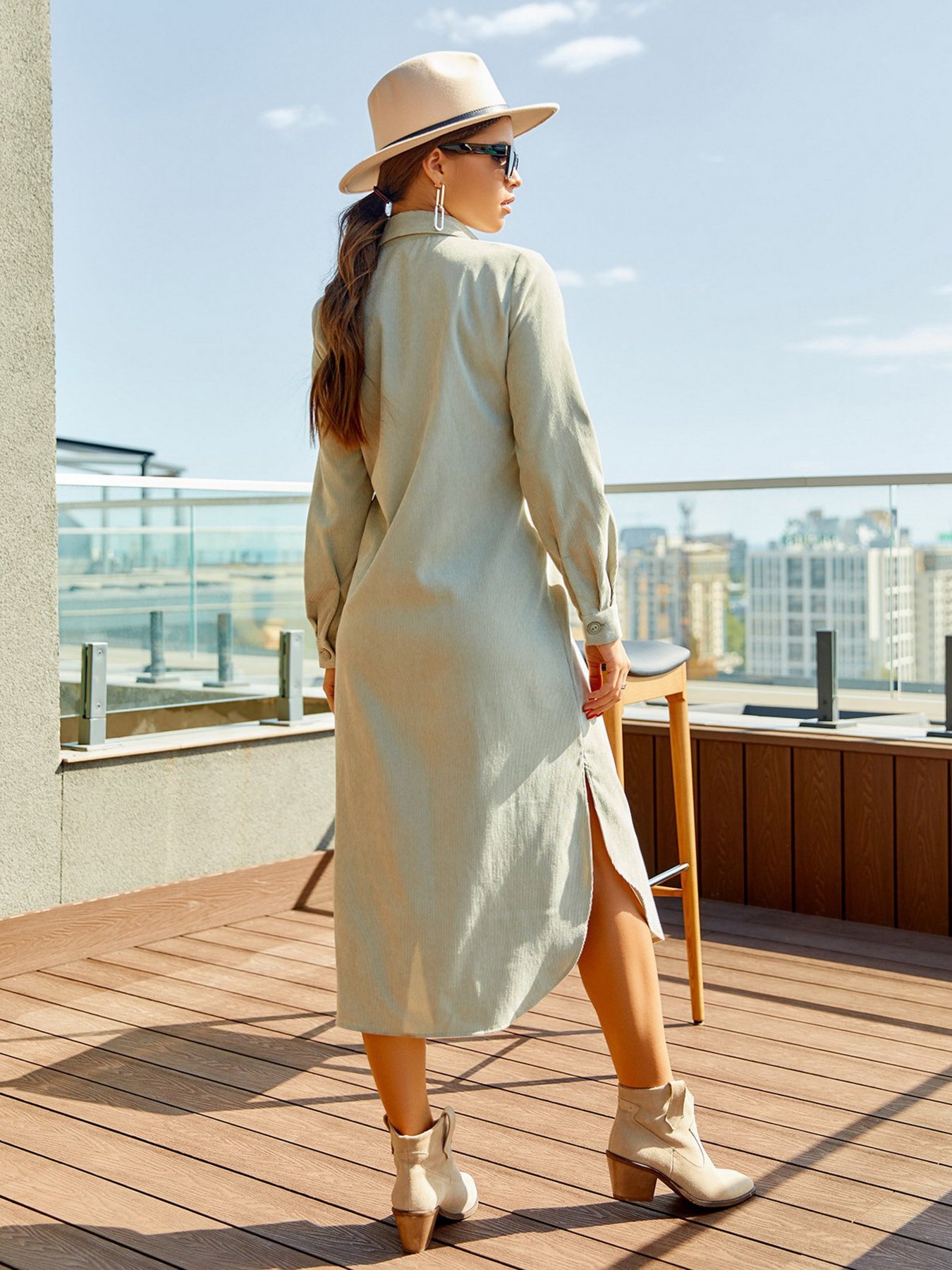 Платья ISSA Plus модель 13056_olive Фото