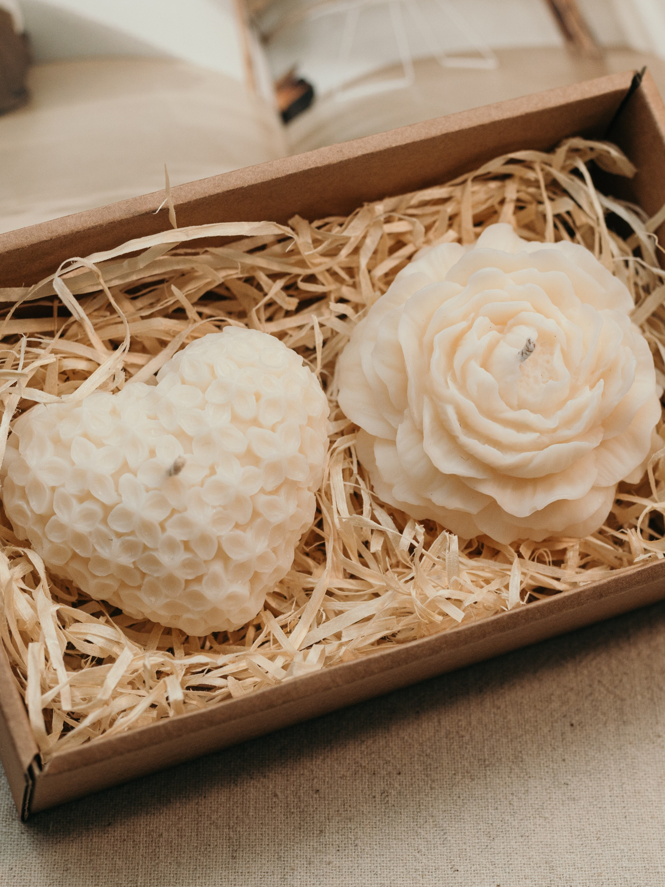 Набор свеч "Ажурная романтика" из натурального оливкового воска Candle Design модель 200.0098 Фото