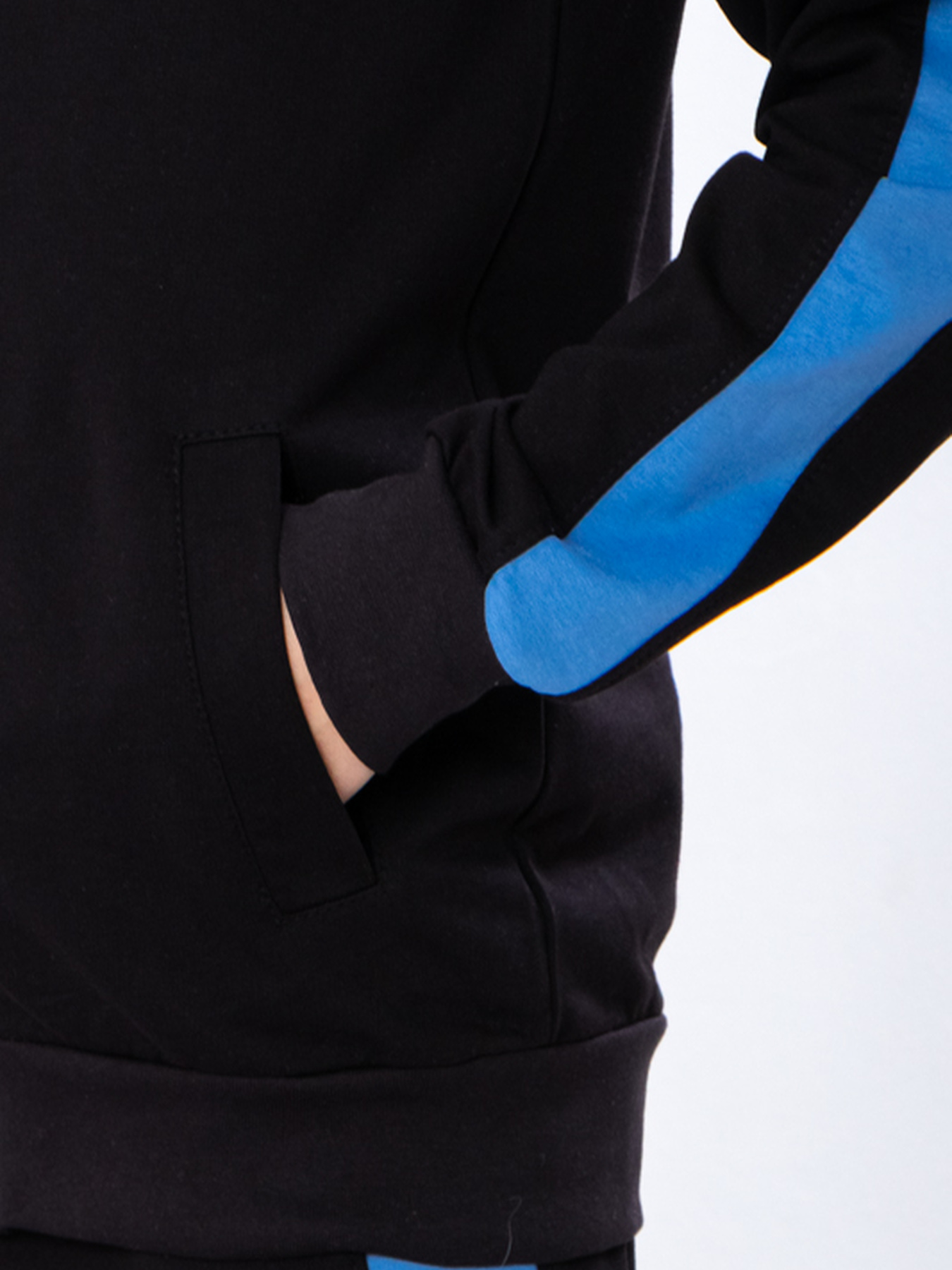 Спортивный костюм Носи своє модель 6152-057-2-chornij-temno-blakitnij Фото