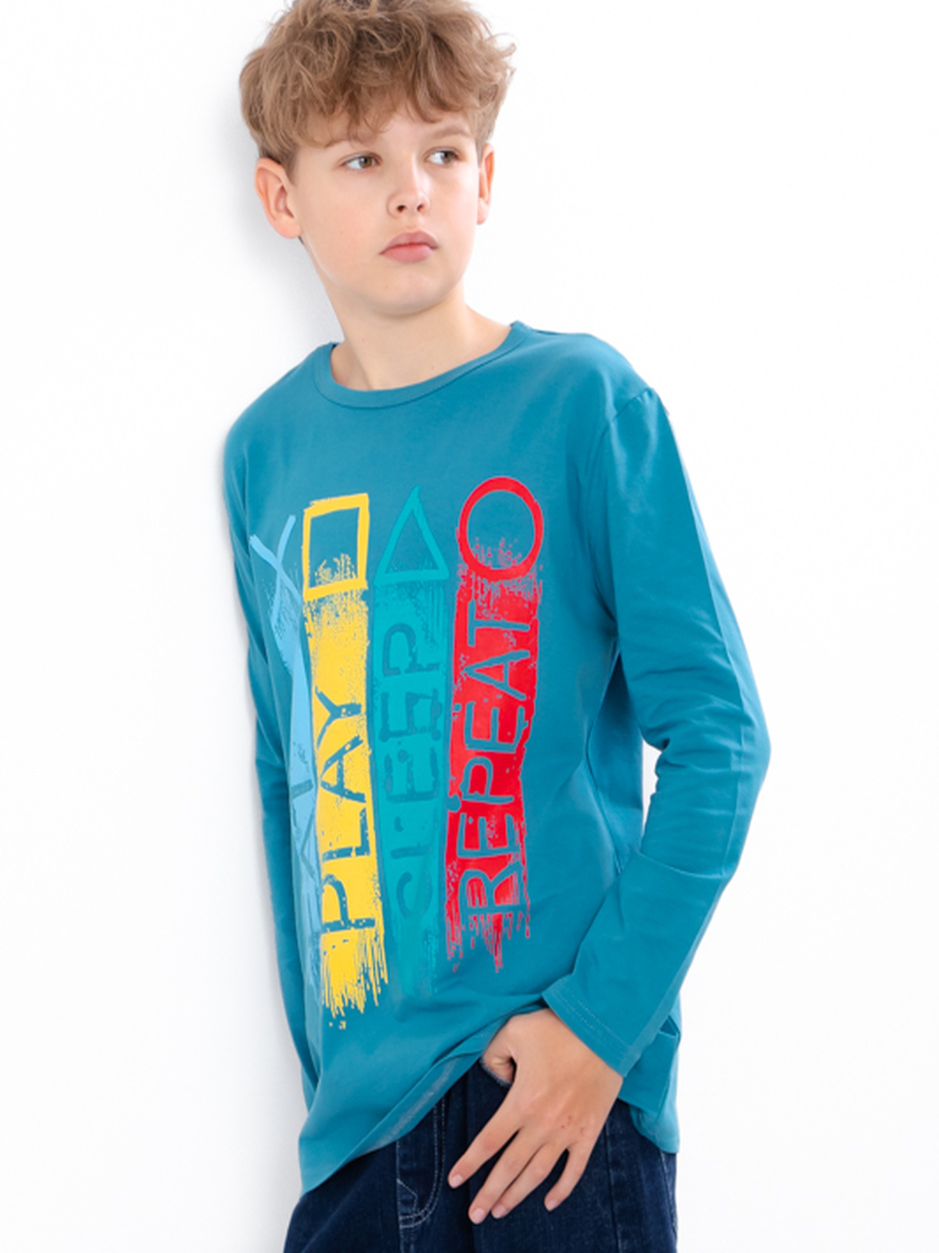 Лонгслів Носи своє модель 6363-036-33-lazurno-srij Фото