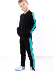 Спортивный костюм Носи своє модель 6152-057-4-chornij-bryuzovij-nefrit Фото