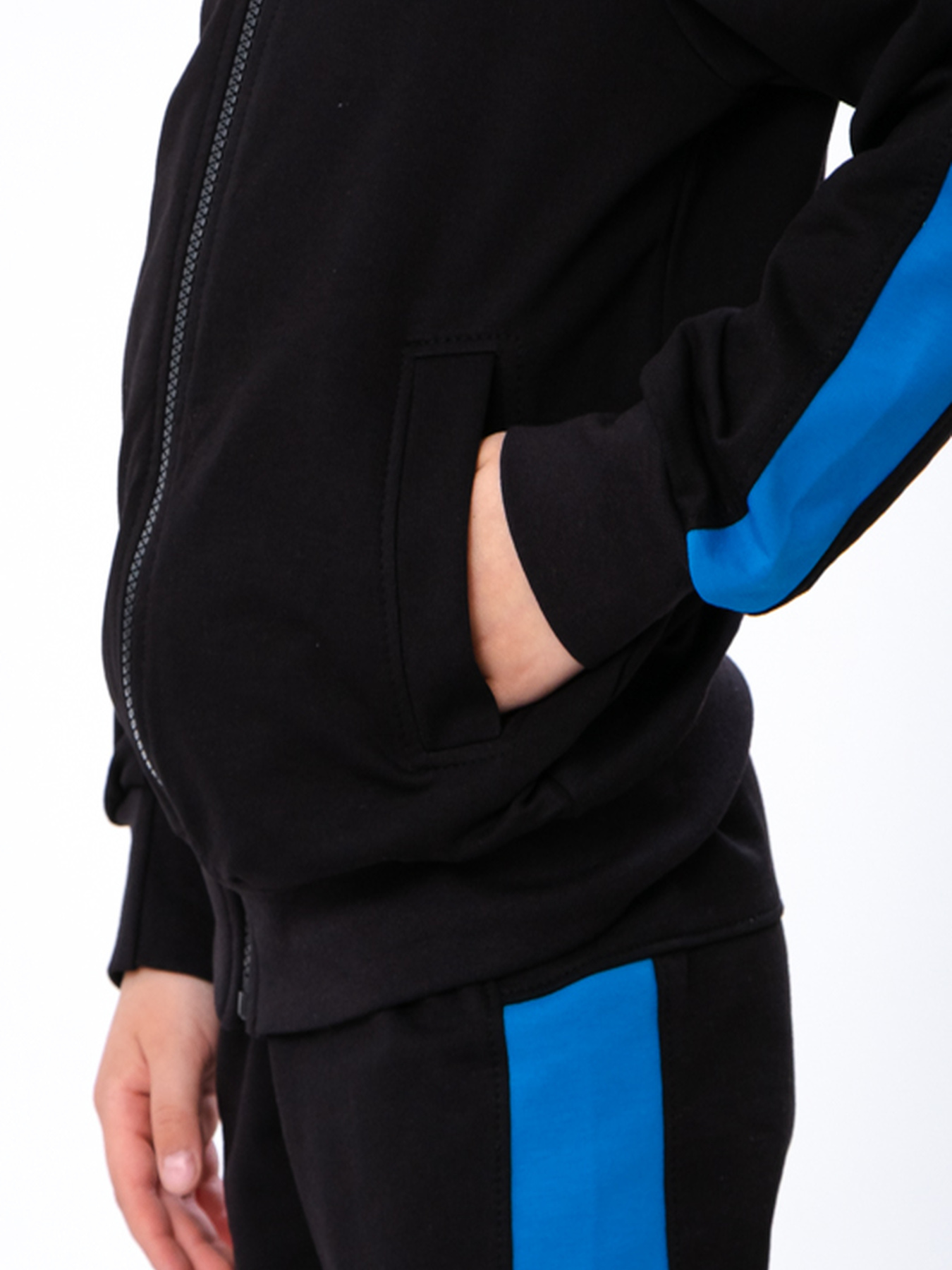 Спортивный костюм Носи своє модель 6152-057-4-chornij-bryuzova-blakitx Фото