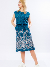 Платье миди Носи своє модель 8068-005-mor-hvilq-vzerunok Фото