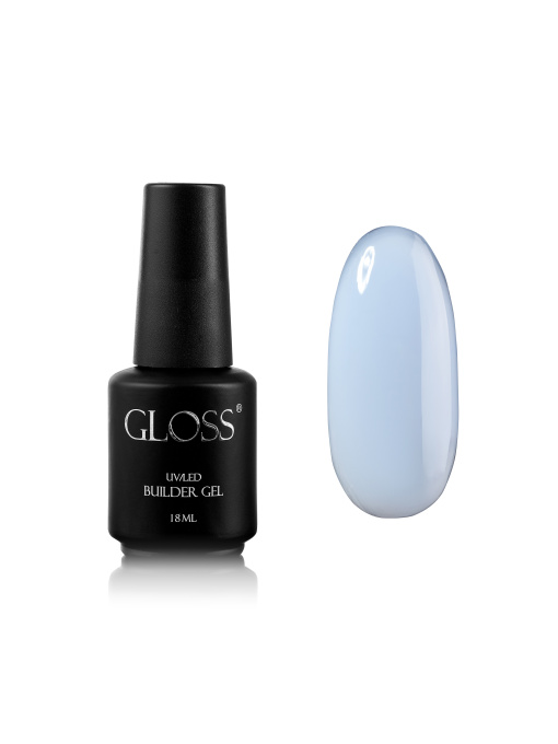 Однофазный гель с кистью Builder Gel GLOSS Powder Blue GLOSS COMPANY модель 4823271408698 Фото