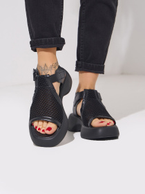 Босоніжки ISSA Plus модель OB2-615_черный Босоніжки ISSA Plus модель OB2-615_черный Фото