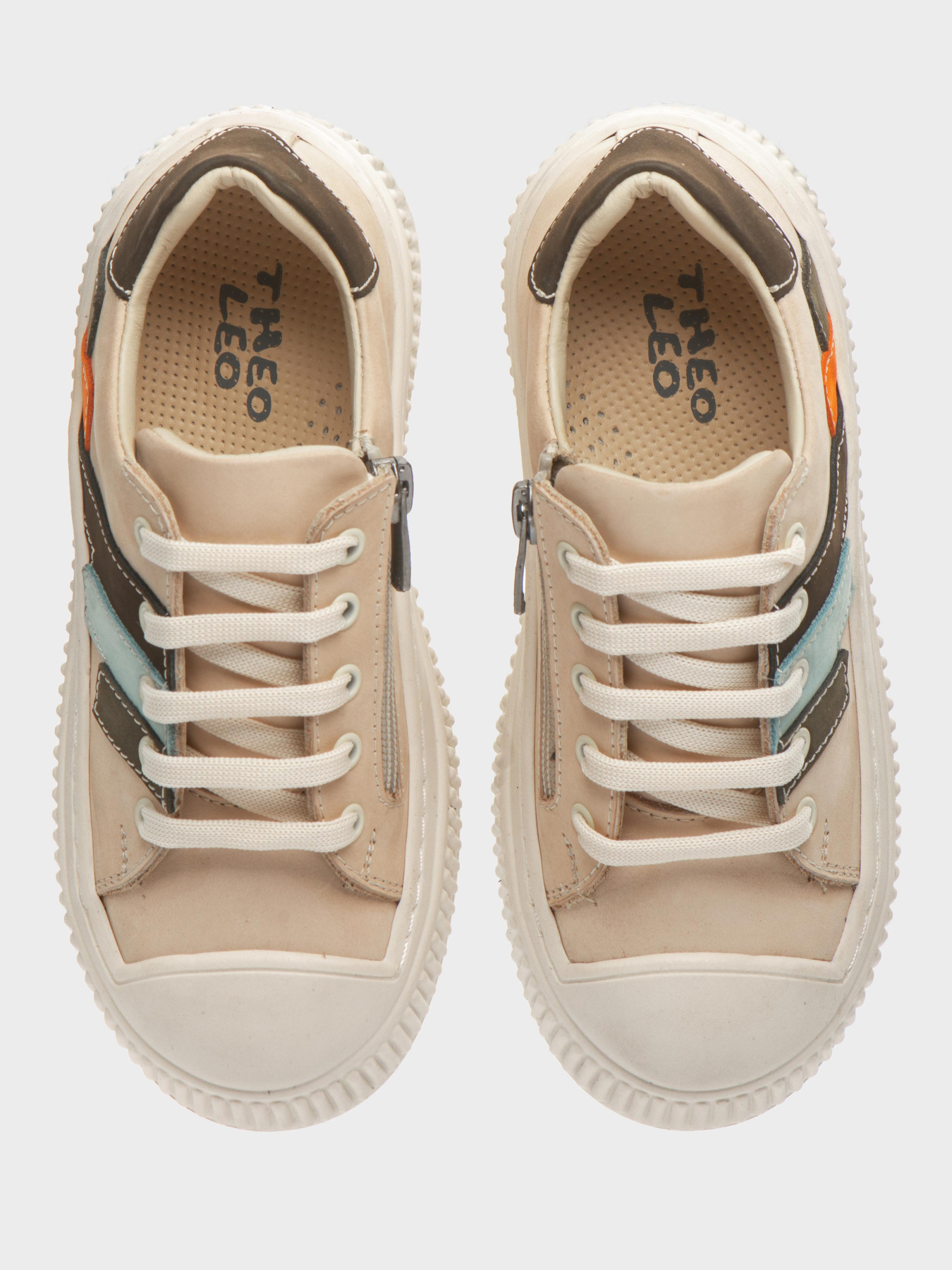 Кеды низкие Theo Leo модель LEO-3425 BEIG Фото