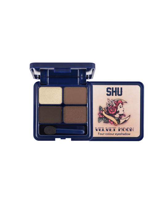 ЧЕТЫРЕХЦВЕТНЫЕ ТЕНИ ДЛЯ ВЕК VELVET MOON SHU №152 золотисто-коричневый SHU модель 8,44E+12 Фото