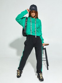 Спортивный костюм ISSA Plus модель 12217_blackgreen Фото