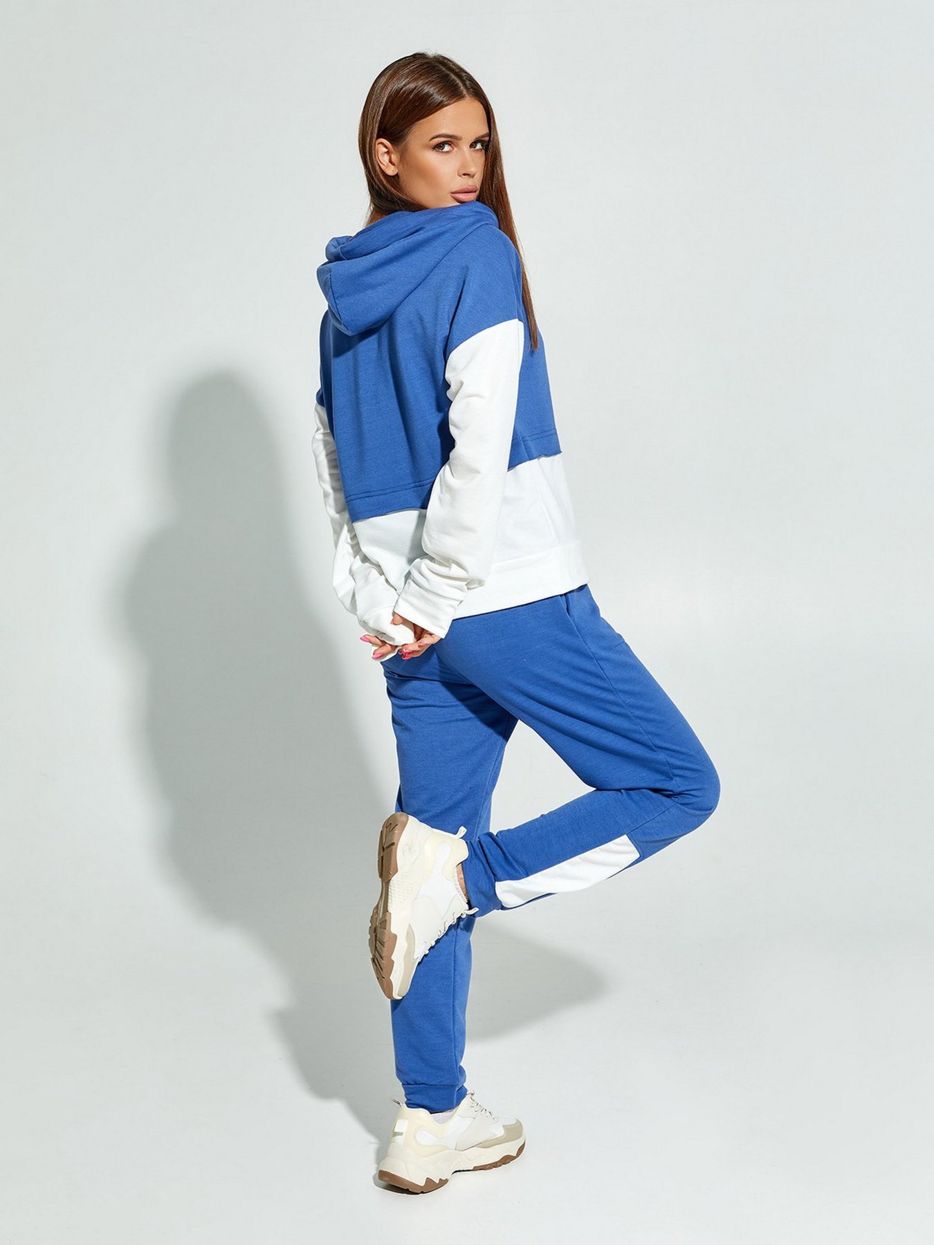 Спортивный костюм ISSA Plus модель SA-302_whiteblue Фото