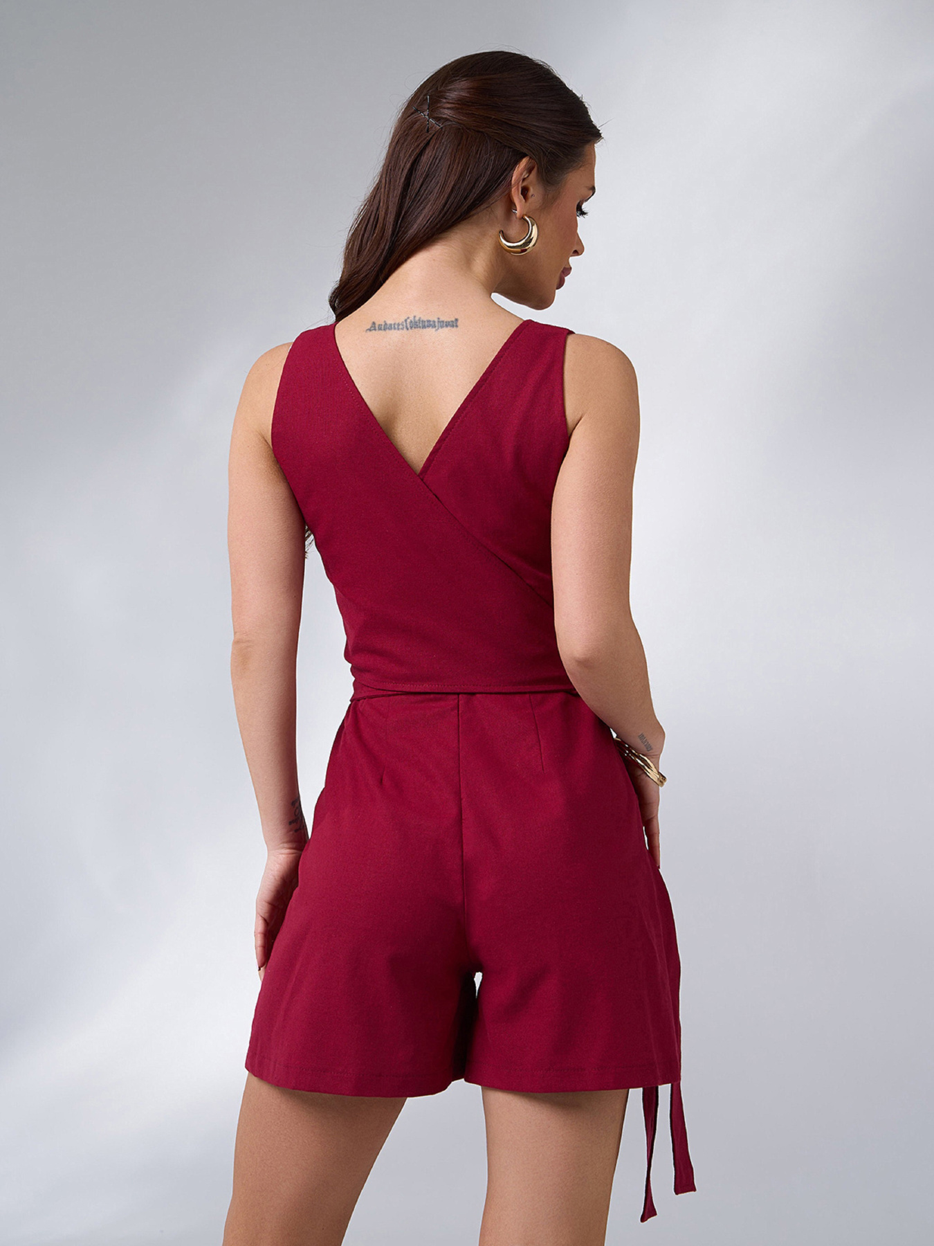 Комбінезон ISSA Plus модель 15094_бордовый Фото