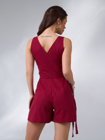 Комбінезон ISSA Plus модель 15094_бордовый Фото