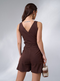 Комбінезон ISSA Plus модель 15094_темно_коричневый Фото