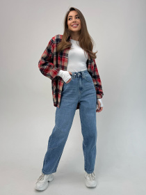 Широкие джинсы ISSA Plus модель WN20-694_голубой Фото