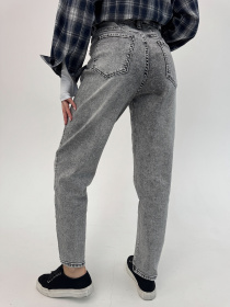 Джинси мом ISSA Plus модель WN20-695_светло_серый Фото