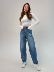 Широкие джинсы ISSA Plus модель WN20-697_синий Фото