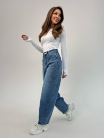 Широкі джинси ISSA Plus модель WN20-697_синий Фото
