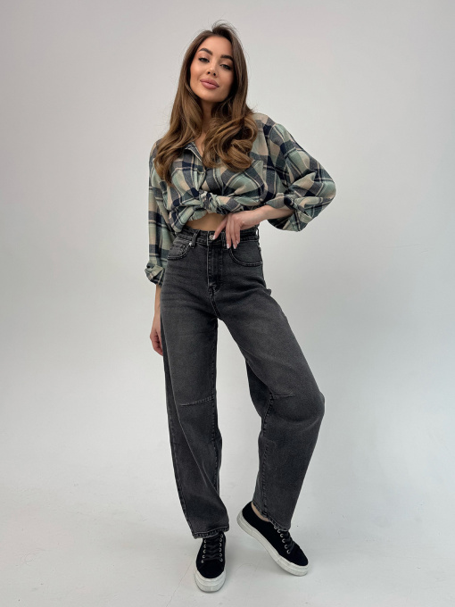 Широкие джинсы ISSA Plus модель WN20-698_темно_серый Фото