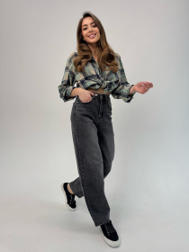 Широкі джинси ISSA Plus модель WN20-698_темно_серый Фото