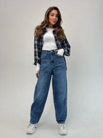 Широкие джинсы ISSA Plus модель WN20-698_синий Фото