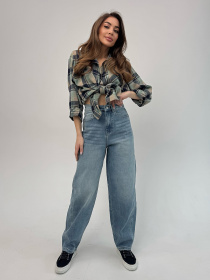 Широкі джинси ISSA Plus модель WN20-699_голубой Фото