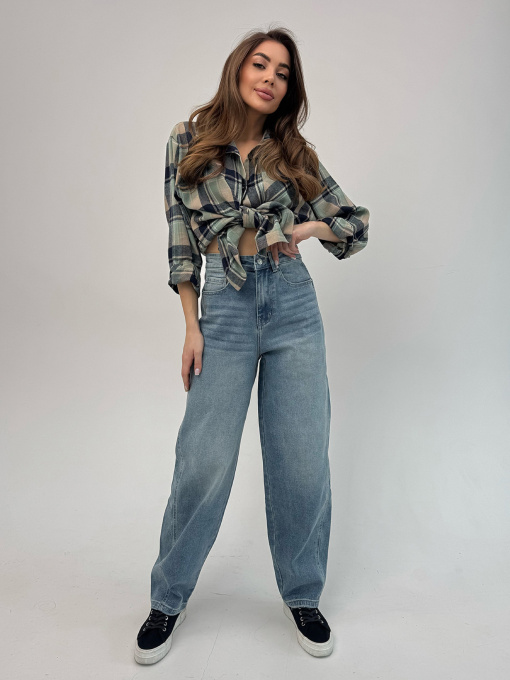 Широкие джинсы ISSA Plus модель WN20-699_голубой Фото