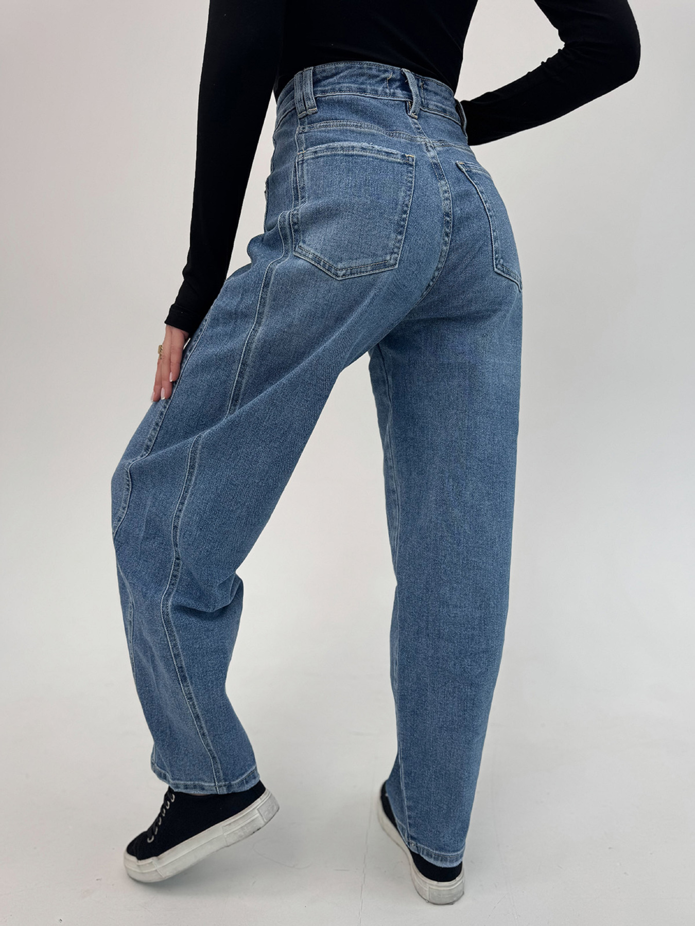 Широкі джинси ISSA Plus модель WN20-699_синий Фото