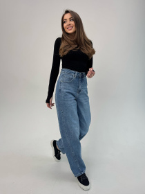 Широкі джинси ISSA Plus модель WN20-699_синий Фото