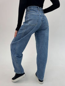 Широкі джинси ISSA Plus модель WN20-699_синий Фото