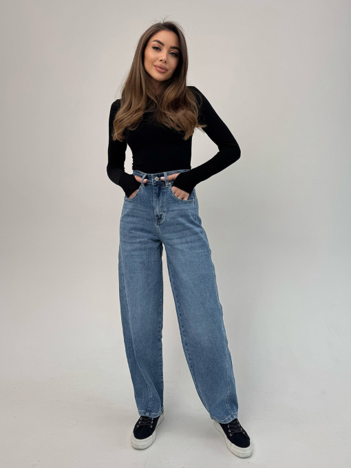 Широкие джинсы ISSA Plus модель WN20-699_синий Фото