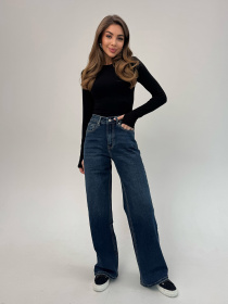 Прямые джинсы ISSA Plus модель WN20-701_темно_синий Фото