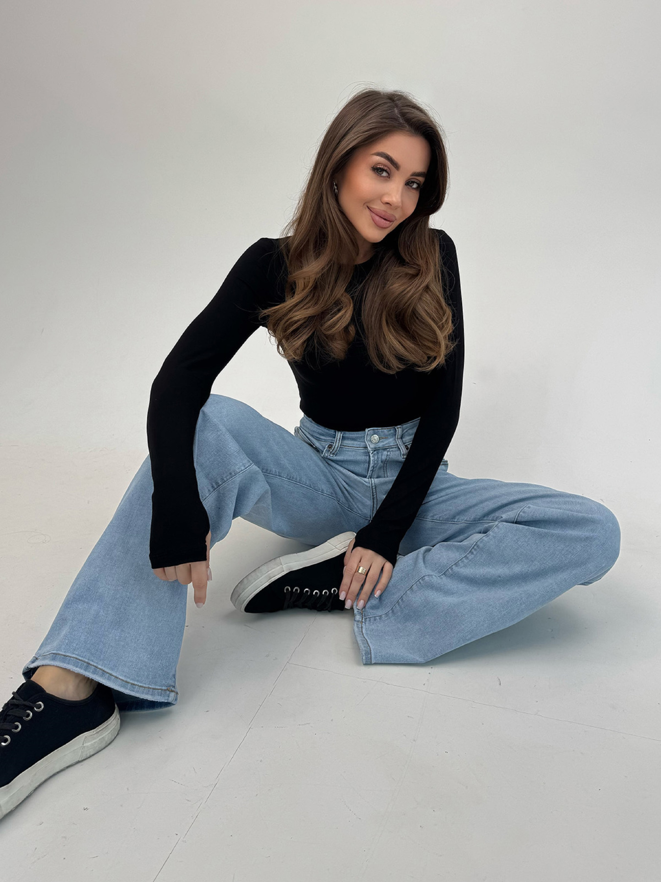 Прямые джинсы ISSA Plus модель WN20-701_голубой Фото