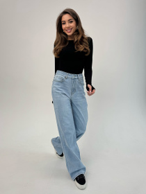 Прямые джинсы ISSA Plus модель WN20-701_голубой Фото