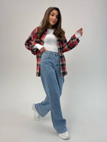 Прямые джинсы ISSA Plus модель WN20-703_голубой Прямые джинсы ISSA Plus модель WN20-703_голубой Фото