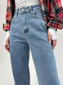 Прямые джинсы ISSA Plus модель WN20-703_голубой Прямые джинсы ISSA Plus модель WN20-703_голубой Фото