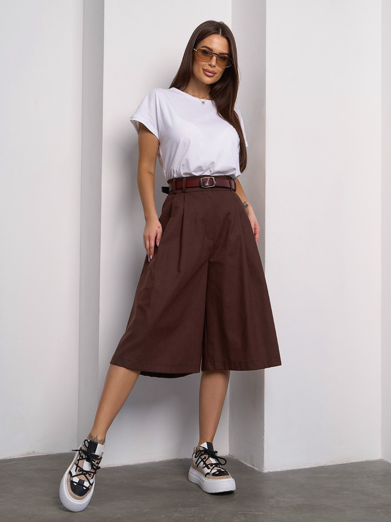 Шорти ISSA Plus модель 15100_темно_коричневый Фото