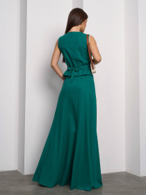 Діловий костюм ISSA Plus модель 14627_зеленый Фото