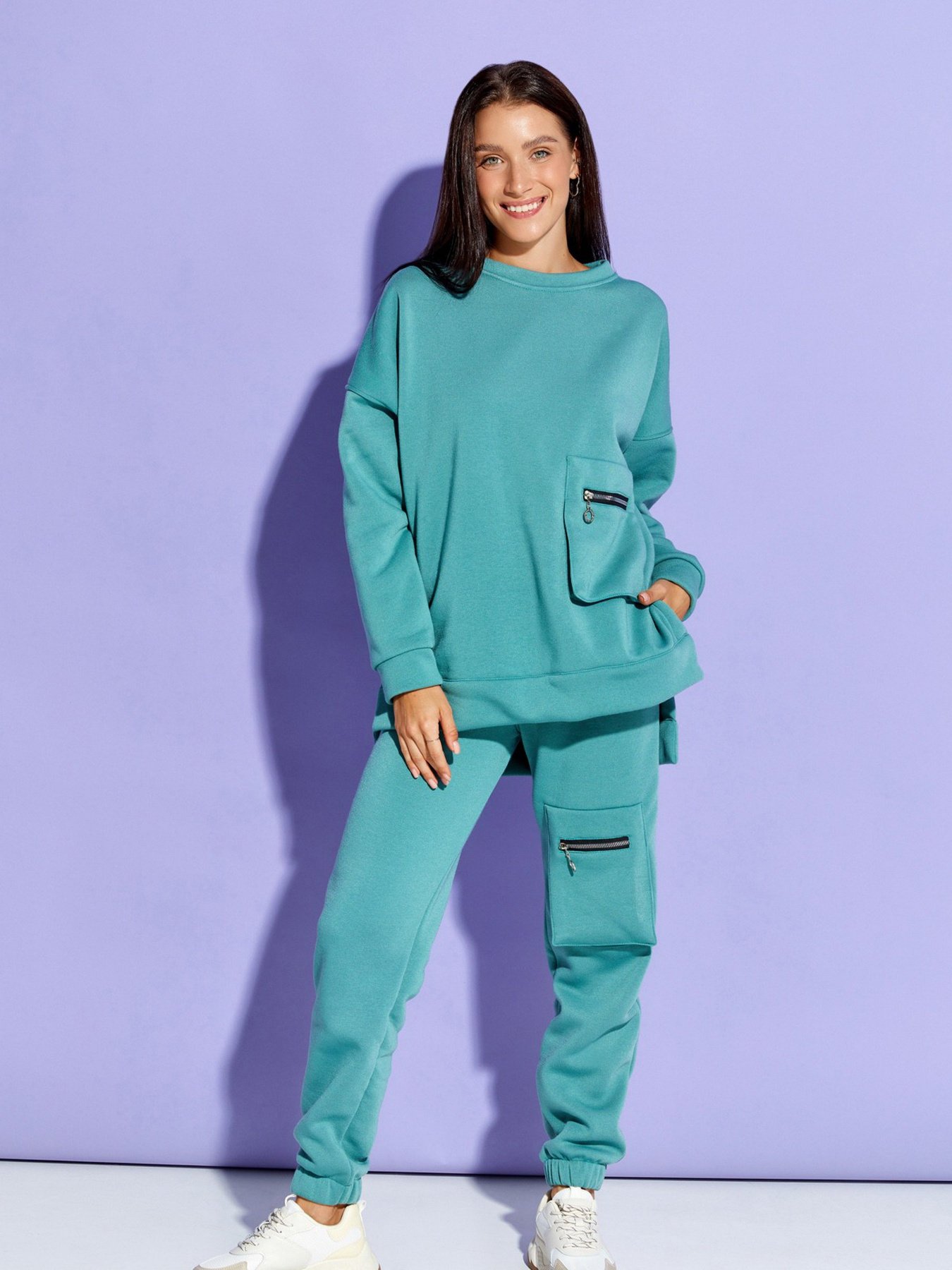 Спортивный костюм ISSA Plus модель SA-319_green Фото