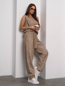 Костюм ISSA Plus модель 15101_коричневый Фото