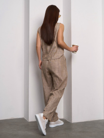 Повседневный костюм ISSA Plus модель 15101_коричневый Фото