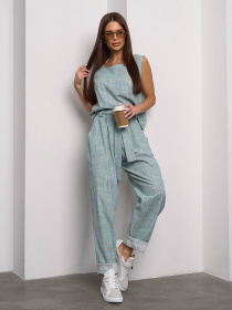 Костюм ISSA Plus модель 15101_оливковый Фото