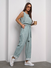 Повсякденний костюм ISSA Plus модель 15101_оливковый Повсякденний костюм ISSA Plus модель 15101_оливковый Фото