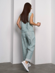 Повсякденний костюм ISSA Plus модель 15101_оливковый Повсякденний костюм ISSA Plus модель 15101_оливковый Фото